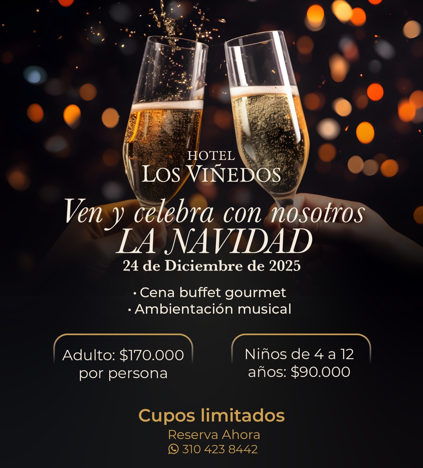 Cena Buffet Gourmet | Hotel Los Viñedos