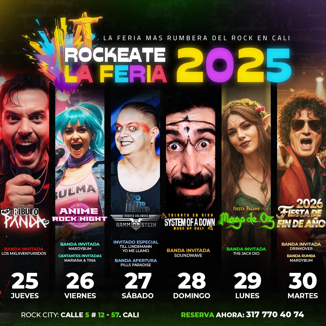 Rockeate la feria en Rock City 🤘🏼🔥🎸