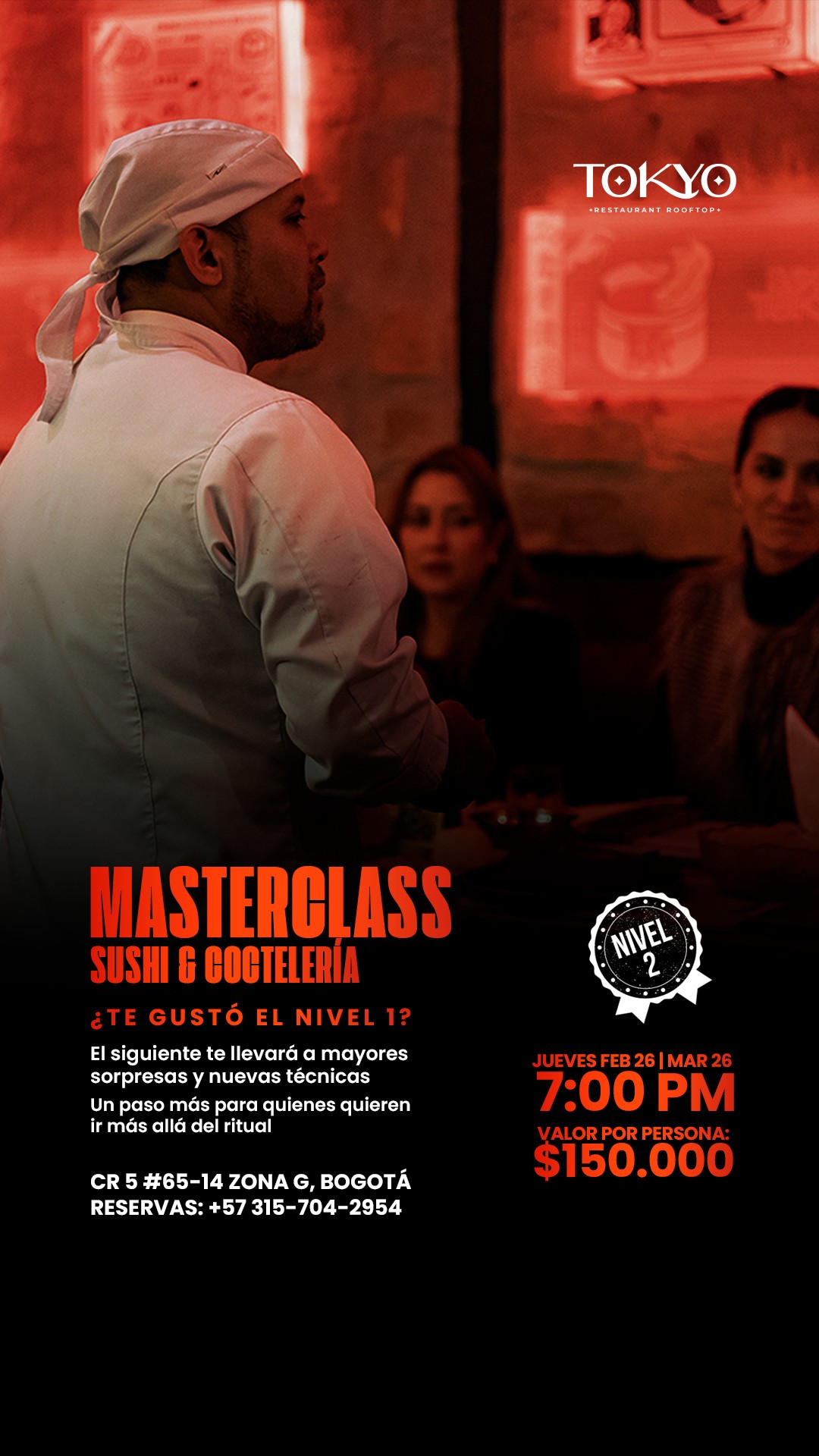 Masterclass - Sushi y coctelería